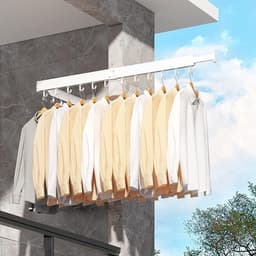 Inklapbaar wanddroogrek voor kleding - ruimtebesparend — thumbnail 4
