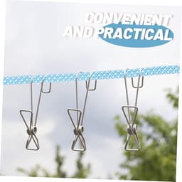 Waslijn Outdoor - Droogtouw Kleding - Kleding Drogen - Windproof Antislip - 5 meter - Blauw — thumbnail 2