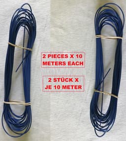 Camping Waslijn - Reiswaslijn Buitenlijn - Was Ophangen - Extra Sterke Stalen Kern - 10 Meter - Blauw — thumbnail 2