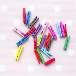 Houten Clips - Memo Pinnen - Decoratie Maken - Natuurlijke Kleuren - 20 Stuks - Houtkleurig — thumbnail 3