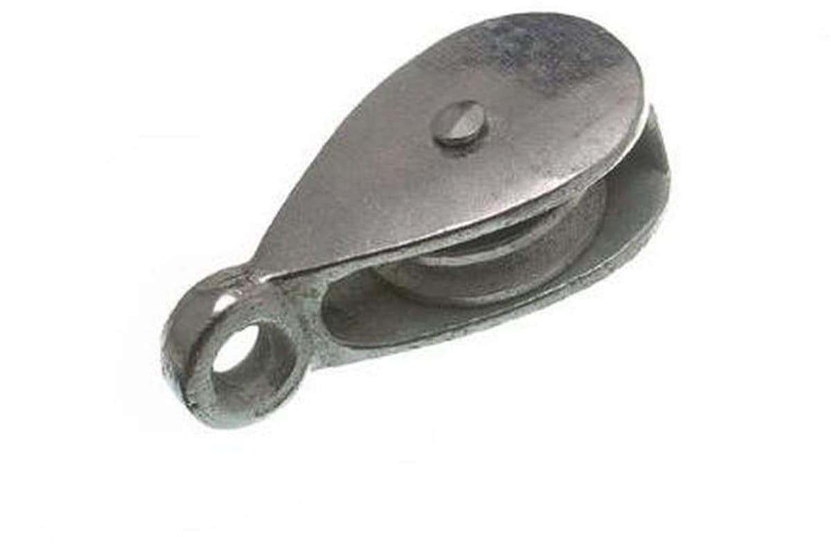 Waslijn Katrol Set - Pulley Systeem - Was Ophangen - Gegalvaniseerd Staal - 32 mm - Zilverkleurig — afbeelding 1