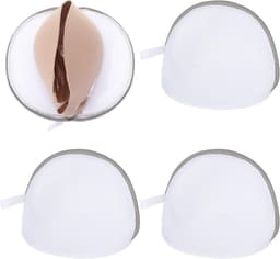 Set van 4 Wasnetten voor Bh's 19 x 17 cm - Mesh Waszak met Rits voor Lingerie Bescherming en Wassen — thumbnail 1