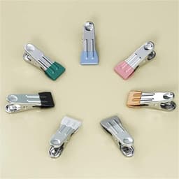 Wasknijpers Roestvrij Staal - Kleding Clips - Kleding Drogen - Sterke Winddichte Grip - 50 Stuks - Roze — thumbnail 3