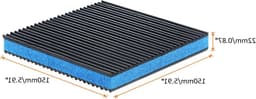 4 STKS Rubber Anti Vibratie Pads 6"x6"x7/8" Trillingen Isolatie Demping Mat voor Air Compressor, Loopband en Wasmachine met EVA Center en Anti-Skid Noise — thumbnail 5