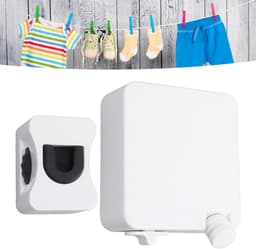 Dailygoods- Waslijn Uittrekbaar 6M - Wanddroogrek - Verstelbaar - Roestvrij Staal - Draagbaar - Heavy Duty 50 Lbs Capaciteit - Kledinglijn — thumbnail 2