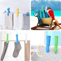 Solidchoice - Set van 8 Strandhanddoek Klemmen, Grote Klemmen in 4 Kleuren — thumbnail 5