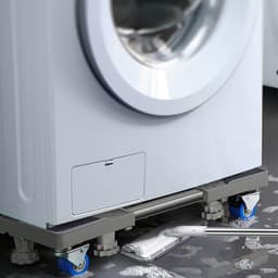 Wasmachine Verhoger op Wielen – Verstelbaar Onderstel – Anti-Trilling – 300 kg – 41,5-65 cm — thumbnail 4