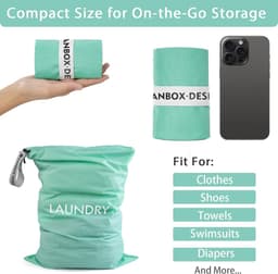 Dailygoods- Reiswaszak Waterdicht - 2 Stuks - Opvouwbaar - Waszakken — thumbnail 5