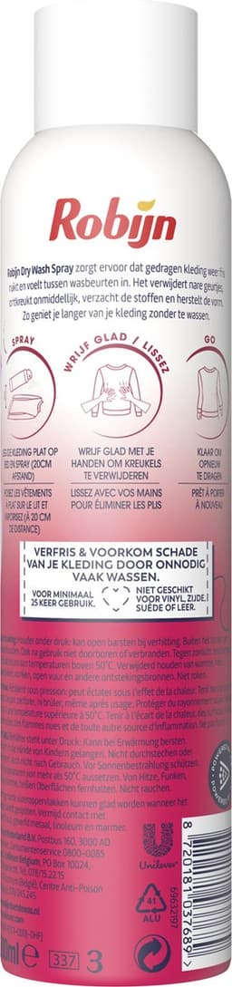 Robijn - Pink Sensation Dry Wash Spray - 6 Flessen x 200 ml - Voordeelverpakking — thumbnail 4