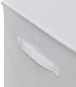 5Five Eureka sorteer wasmand - 74 liter - wit - 37 x 37 x 60 cm - MDF/Polyester stof - met afsluitklep — thumbnail 5