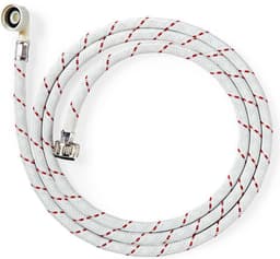 Nedis Nylon Toevoerslang - 3/4'' - 3/4'' - 10 Bar - 2.50 m - Toepassing: Schotel / Wasmachine - Nylon - Rood / Wit — thumbnail 2