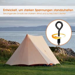 Heavy-duty grondanker om in te draaien voor trampoline - bestand tegen sterke wind - roestvrij. — thumbnail 2