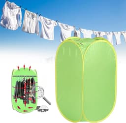 Draagbare Droger - 800W Elektrische Kleding Droogrek - Voor Appartementen - Groen — thumbnail 1