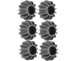 6-stuks wasbal - Schrobbal - Verwijderaar van dierenhaar -- Herbruikbaar - Wasmachinebal - Diepe reiniging en klitvrij voor kleding - Wasmachine- en drogerbal - Grijs