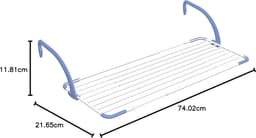 Inklapbaar Droogrek Universeel – Laundry Drying Rack -  Wasrek voor in de Badkamer/Tuin/Slaapkamer/Balkon – Duurzam ‎188 x 55 x 30 cm; 3.9 kg — thumbnail 3