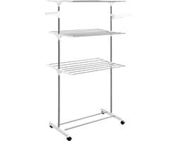 4goodz Droogrek 16 mtr Droogruimte 80x60x165 cm - Wit - 3 niveaus — afbeelding 1