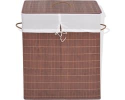 vidaXL - Wasmand - rechthoekig - bamboe - bruin