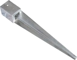 vidaXL - Grondpinnen - 6 - st - 10x10x76 - cm - gegalvaniseerd - staal - zilverkleurig — thumbnail 5