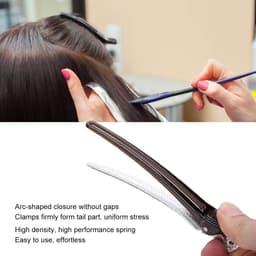 10x Professionele Haarclips Zwart voor Knippen en Stylen — thumbnail 3