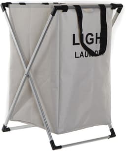 Benson Wasmand Profi - 1x opvang waszak - 60 Liter compartiment - Light - 39 x 38 x 60 cm - aluminium frame — thumbnail 1