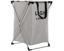 Benson Wasmand Profi - 1x opvang waszak - 60 Liter compartiment - Light - 39 x 38 x 60 cm - aluminium frame
