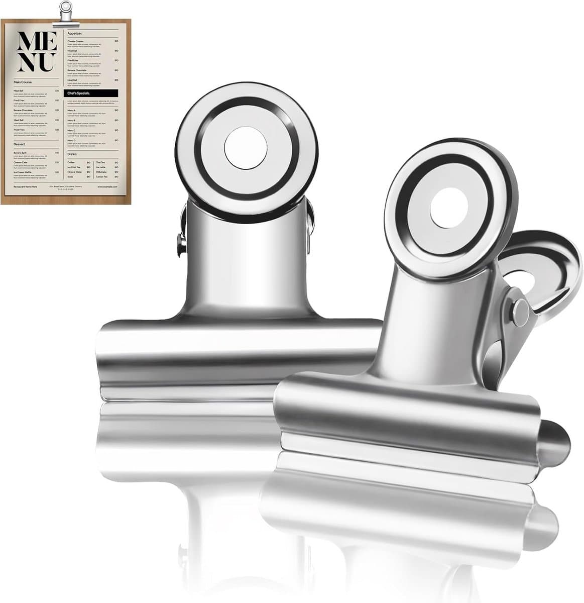 50 Stuks Kleine Zilveren Bulldog Clips (22mm) - Multifunctionele Metalen Klemmen voor Documenten, Foto's en Knutselprojecten — afbeelding 1