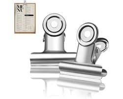 50 Stuks Kleine Zilveren Bulldog Clips (22mm) - Multifunctionele Metalen Klemmen voor Documenten, Foto's en Knutselprojecten
