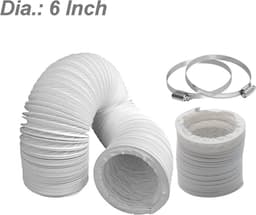 Flexibele Afvoerslang PVC voor Airco, Wasdroger en Afzuigkap - Ø153mm x 2,5m Wit — thumbnail 5