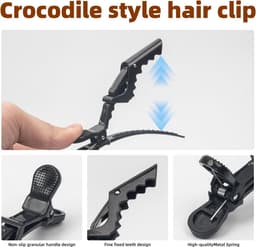 6 Professionele Kappers Haarclips Zonder Spoor | Alligator Klemmen voor Styling en Knippen — thumbnail 5