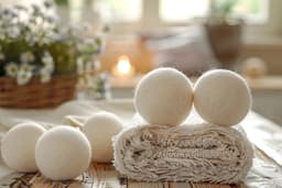 Set van 3 Ecologische wollen droogballen - duurzaam alternatief van wasverzachter 3st — thumbnail 1