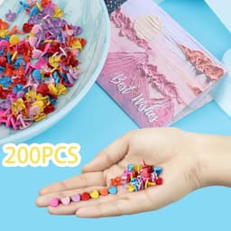 200 Stuks Hartvormige Decoratieve Klemmen voor Knutselen en Scrapbooking — thumbnail 4
