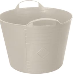 Excellent houseware Flexibele kuip / emmer - 2x - beige - 15 liter - kunststof - 35 x 28 cm — thumbnail 3