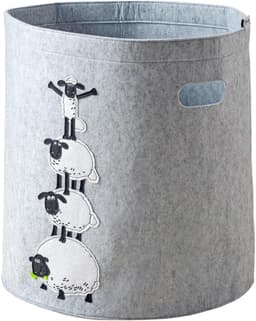 Vuilnismand grijs vilt met patroon 4 schapen Lifeney Shaun het schaap — thumbnail 4