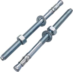 Wedge Anchors - Metal Dowels Anchor Bolt - Bevestigen in Beton - Gealuminiseerd Staal - M12 x 180 mm - Zilver — thumbnail 1