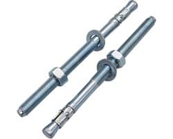 Wedge Anchors - Metal Dowels Anchor Bolt - Bevestigen in Beton - Gealuminiseerd Staal - M12 x 180 mm - Zilver