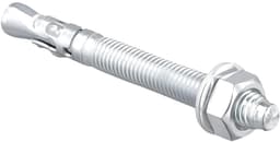 Boutankers Verzinkt - Heavy Duty Pluggen - Industriële Montage - Zware Lasten Bevestigen - M10 x 100 mm - Zilver — thumbnail 2