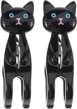 Kledingclips Katten - Wasknijpers Cartoon - Wasgoed Drogen - Antislip Ontwerp - 73 cm Lengte - Zwart — thumbnail 1