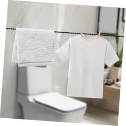Reiswaslijn Set - Draagbare Waslijn - Buiten Droogrek - Intrekbaar Elastisch Touw - 3 Meter Lengte - Zwart — thumbnail 4