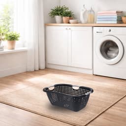 Storage Solutions Wasmand met handvatten - zwart - kunststof - 26 liter — thumbnail 2