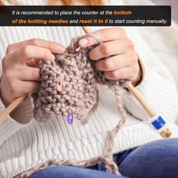 Set met rijenteller en haaknaalden, inclusief 12 regeltellers in verschillende maten en 20 stuks steekmarkeringen voor haaknaalden, kleurrijke klemmen — thumbnail 2