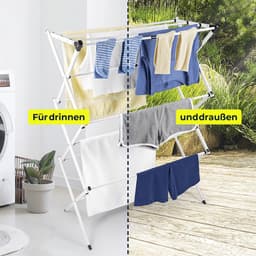 EASYmaxx telescopische droogrek 800 | Droogtoren met 8 m drooglengte – opvouwbaar, ruimtebesparend en gemakkelijk inklapbaar | Kleine en smalle staande droger | Torenvormig droogrek – gemakkelijk uitschuifbaar en op te bergen — thumbnail 5