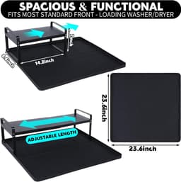 Universele Wasmachine Droger Aanrecht met Antislip en Opbergruimte — thumbnail 4