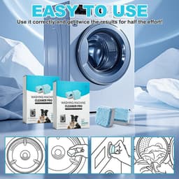 Wasmachine Reiniger Tabs - Dieptereiniging Tabs - Geur en Kalk Verwijderen - Extra Sterk Formule - 48 Stuks — thumbnail 3