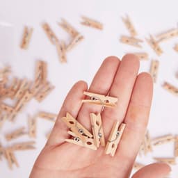 Houten Mini Haringen - Kleine Knijpers - Knutselen Decoratie - Natuurlijk Hout - 500 Stuks - Bruin — thumbnail 3