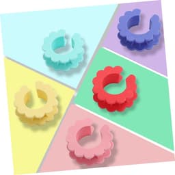 10 stuks - Bevestigingsgesp voor waslijn - winddicht - haak voor drogen met siliconen - antislip drooglijn - gemengde kleur — thumbnail 3