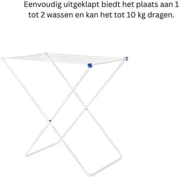 Droogmolen met Voet voor Camping & Thuis - Wasrek Staand - Droogrek Inklapbaar - — thumbnail 3