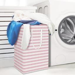 JeiibrZui Ronde Wasmand - Lichtroze - 75 Liter Vochtbestendig Opbergbox - 1 Stuk - Voor Kleding En Speelgoed — thumbnail 3
