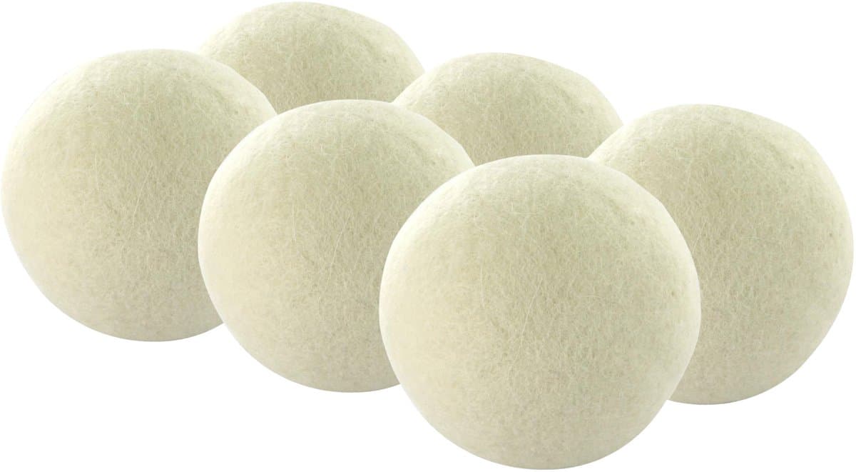 Home Deco Factory Wasbollen - 6x stuks - wol - droger - wassen - verkorten van droogtijd — afbeelding 1