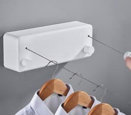 Inklapbare Kledinglijn 4.2m - Wandgemonteerd, Duurzaam Rvs Voor Badkamers en Balkons - Moderne Ontwerp, Eenvoudige Installatie — thumbnail 3