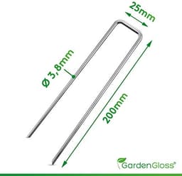 Anti-Roest Grondankers voor Harde Grond - 50 Stuks, 200 mm Lang, 25 mm Breed, Ø 3.8 mm — thumbnail 2